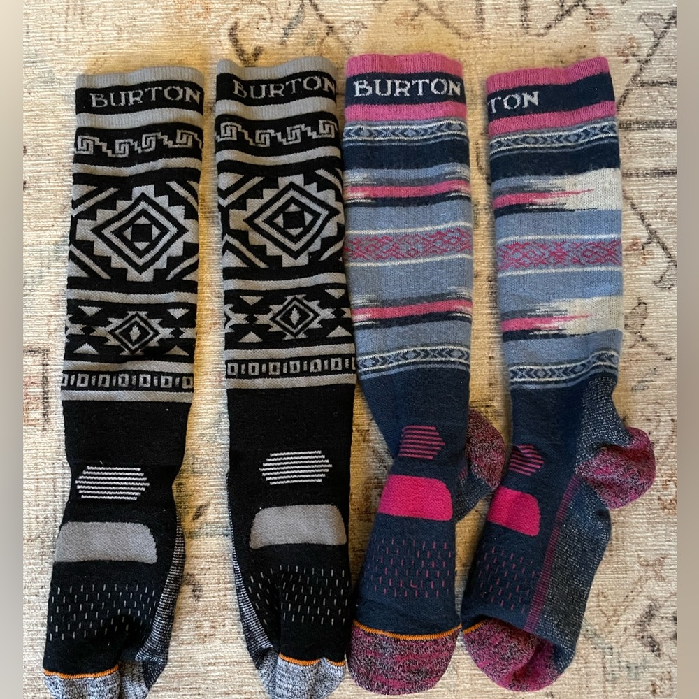 2 pairs of Burton women performance midweight sock for snowboard ski - Small